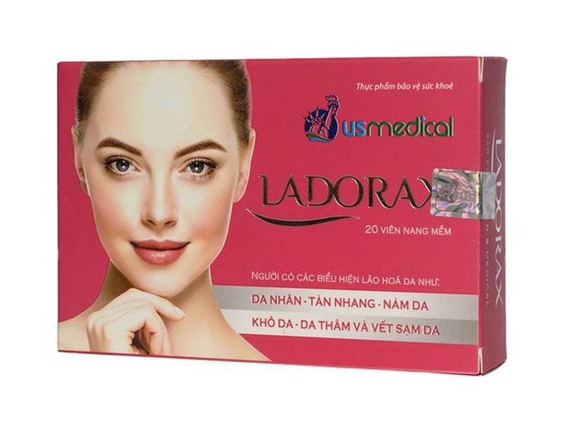 Viên uống trắng da Ladorax (Hộp 20 viên) | Ngăn ngừa lão hóa da