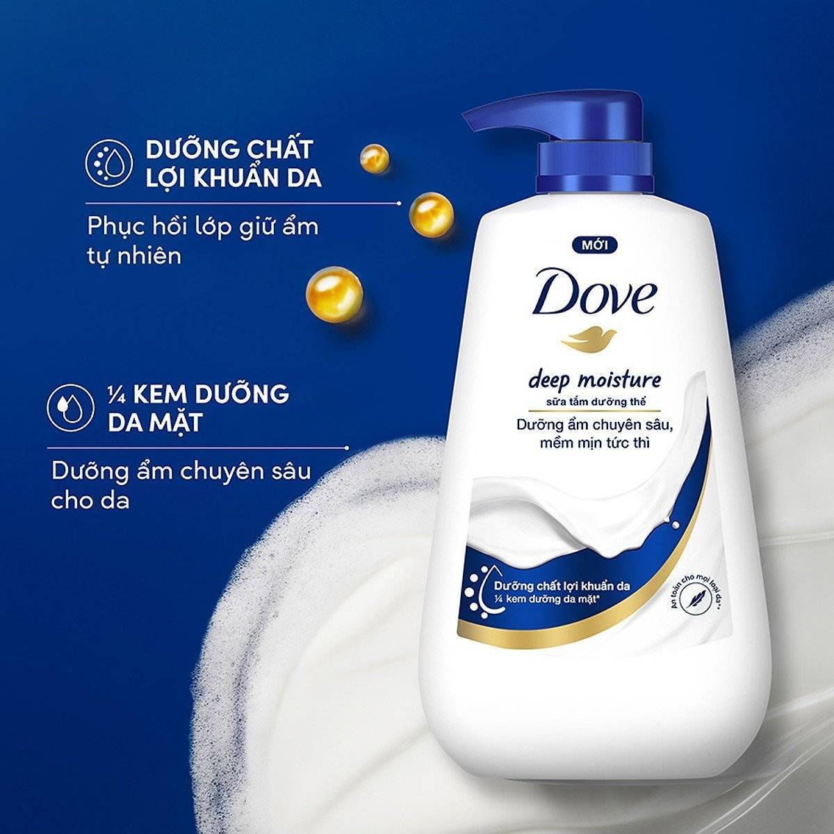 Sữa tắm dưỡng thể Dove dưỡng ẩm chuyên sâu 500g