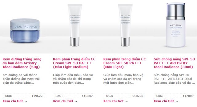 Mỹ phẩm Artistry của Amway có tốt không?